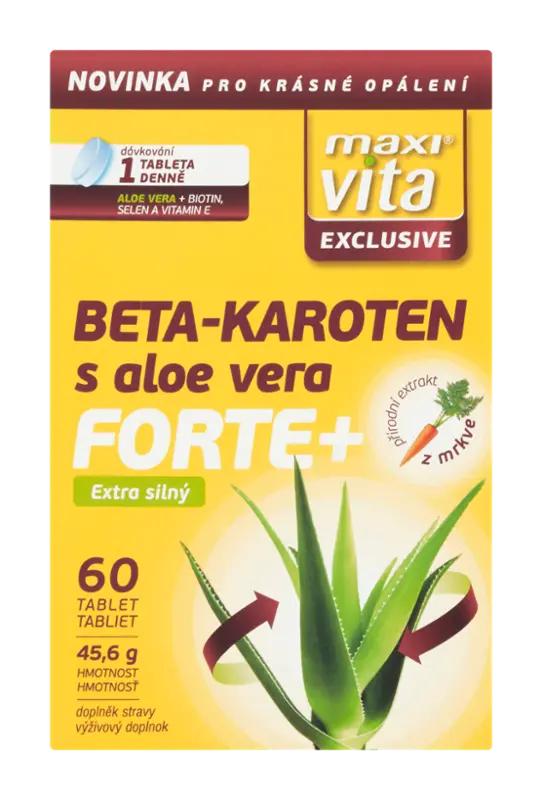 Maxi Vita Exclusive Beta-Karoten s aloe vera forte, doplněk stravy, 60 ks