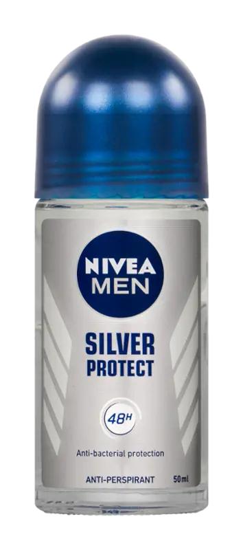 NIVEA Men Kuličkový antiperspirant Silver Protect, 50 ml