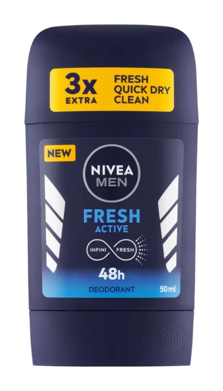 NIVEA Men Tuhý deodorant Fresh Active, 50 ml