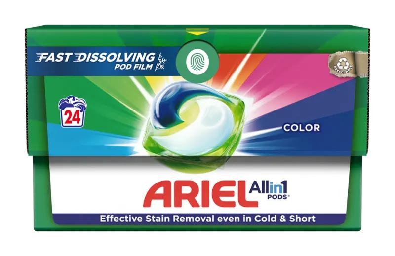 Ariel Kapsle All-in-1 PODS Color Fresh, 24 pd
