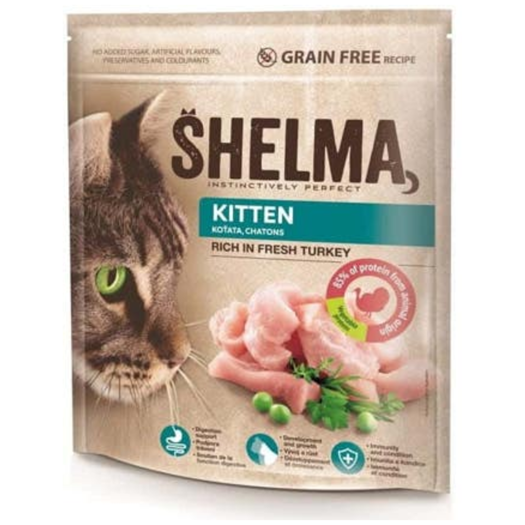 Shelma bezobilné granule s čerstvým krůtím pro koťata