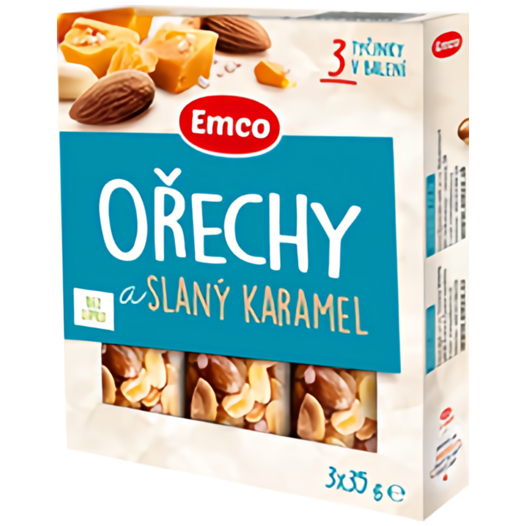 Emco Ořechy a Slaný karamel 3x35 g