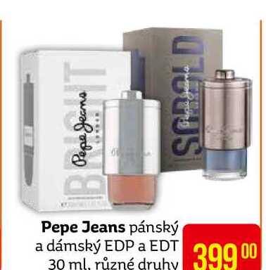 Pepe Jeans pánský dámský EDP a EDT 30 ml, různé druhy 