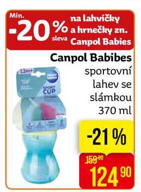 Canpol Babibes sportovní lahev se slámkou 370 ml 