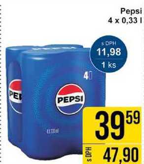 Pepsi, 4 x 0,33 l