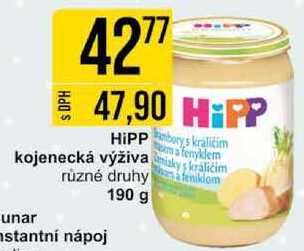 HiPP kojenecká výživa, 190 g