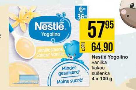 Nestlé Yogolino vanilka, 4 x 100 g 