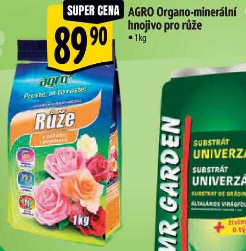 AGRO Organo-minerální hnojivo pro růže, 1 kg