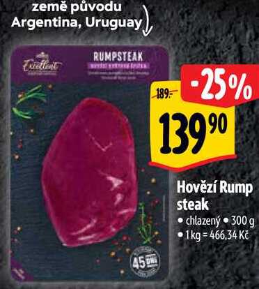 Hovězí Rump steak, 300 g