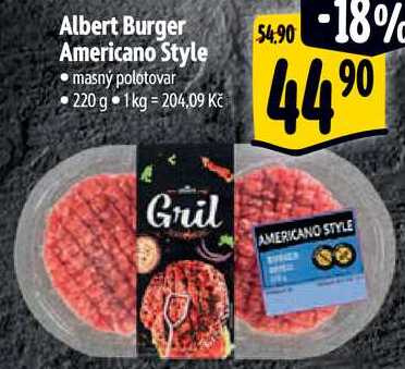 Albert Burger Americano Style, 220 g