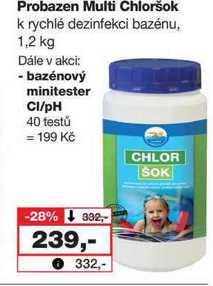 Probazen Multi Chloršok k rychlé dezinfekci bazénu, 1,2 kg 