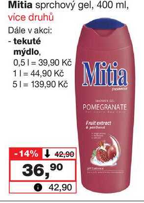 Mitia sprchový gel, 400 ml