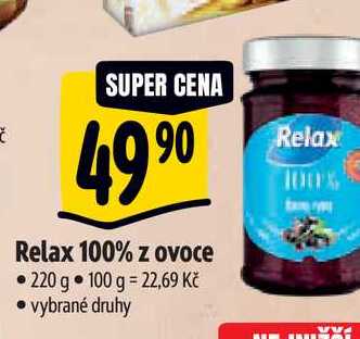   Relax 100% z ovoce 220 g  
