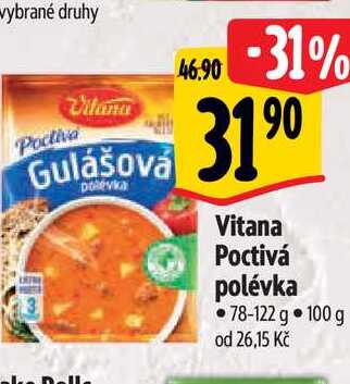 Vitana Poctivá polévka  78-122 g  