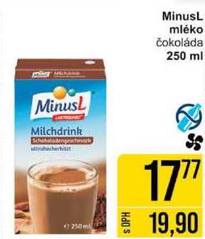 MinusL mléko čokoláda, 250 ml