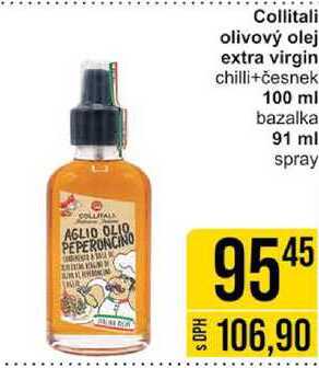 Collitali olivový olej extra virgin chilli+česnek, 100 ml 