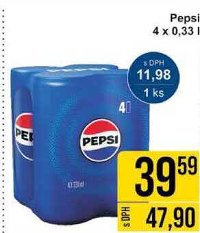 Pepsi, 4 x 0,33 l
