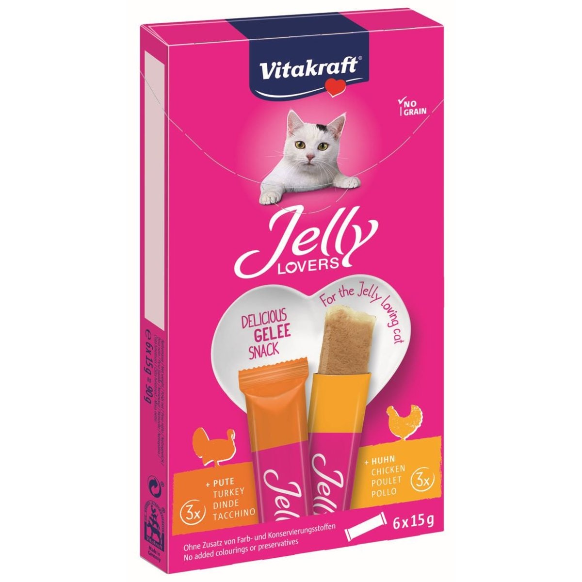 Vitakraft Jelly Lovers Pamlsek pro kočky s kuřecím a krůtím