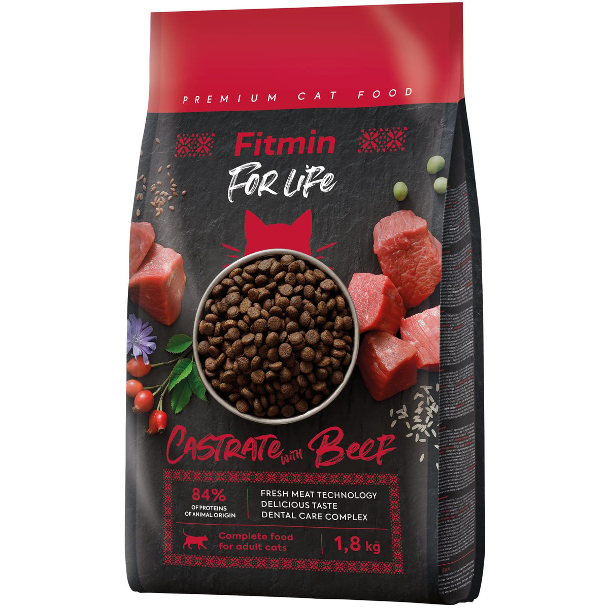 Fitmin For Life Beef krmivo pro kastrované kočky