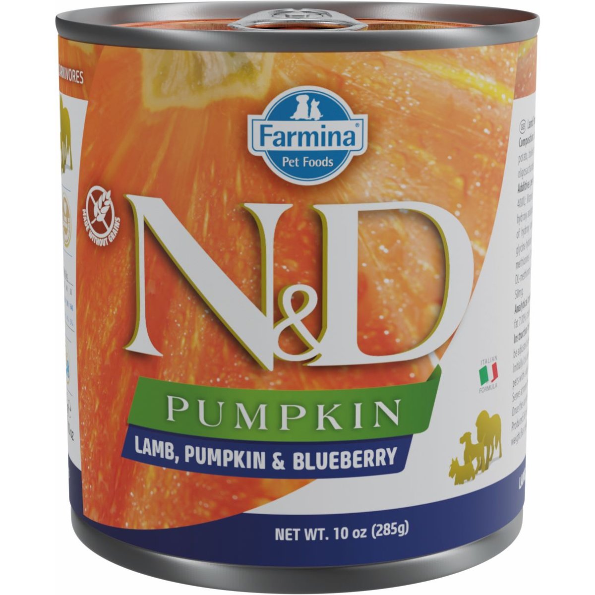 N&D Pumpkin konzerva pro psy s jehněčím, dýní a borůvkami