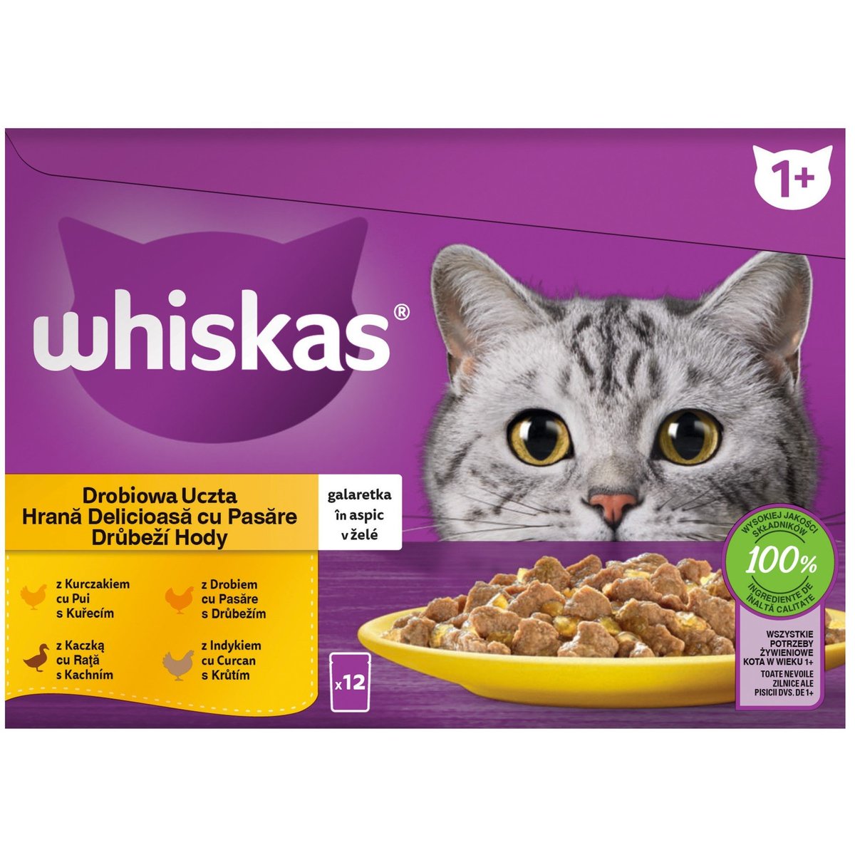Whiskas Kapsičky drůbeží výběr v želé pro kočky 12×85 g