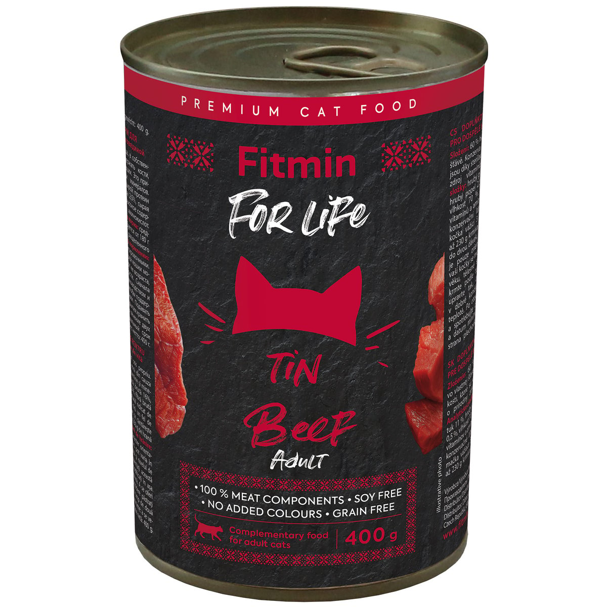 Fitmin For Life konzerva pro dospělé kočky hovězí