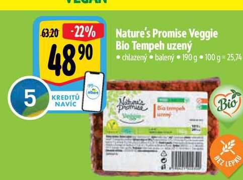  Nature's Promise Veggie Bio Tempeh uzený 190 g
