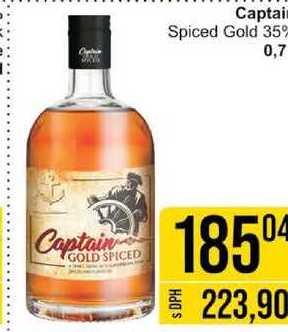 Captain Spiced Gold 35%, 0,7 l
