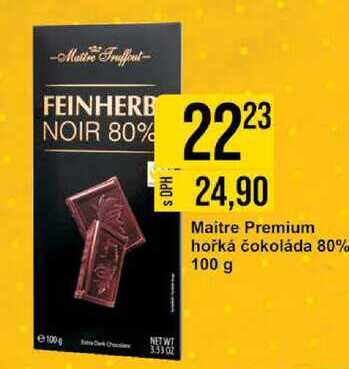 Maitre Premium hořká čokoláda 80%, 100 g