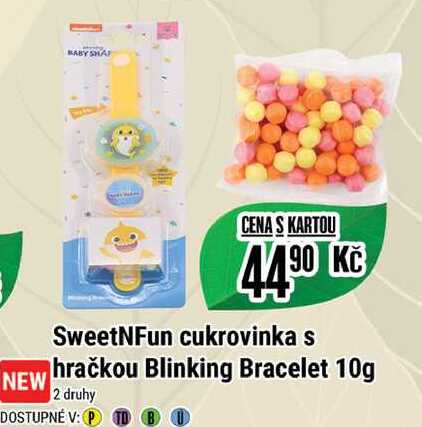 SweetNFun cukrovinka s hračkou Blinking Bracelet 10g 