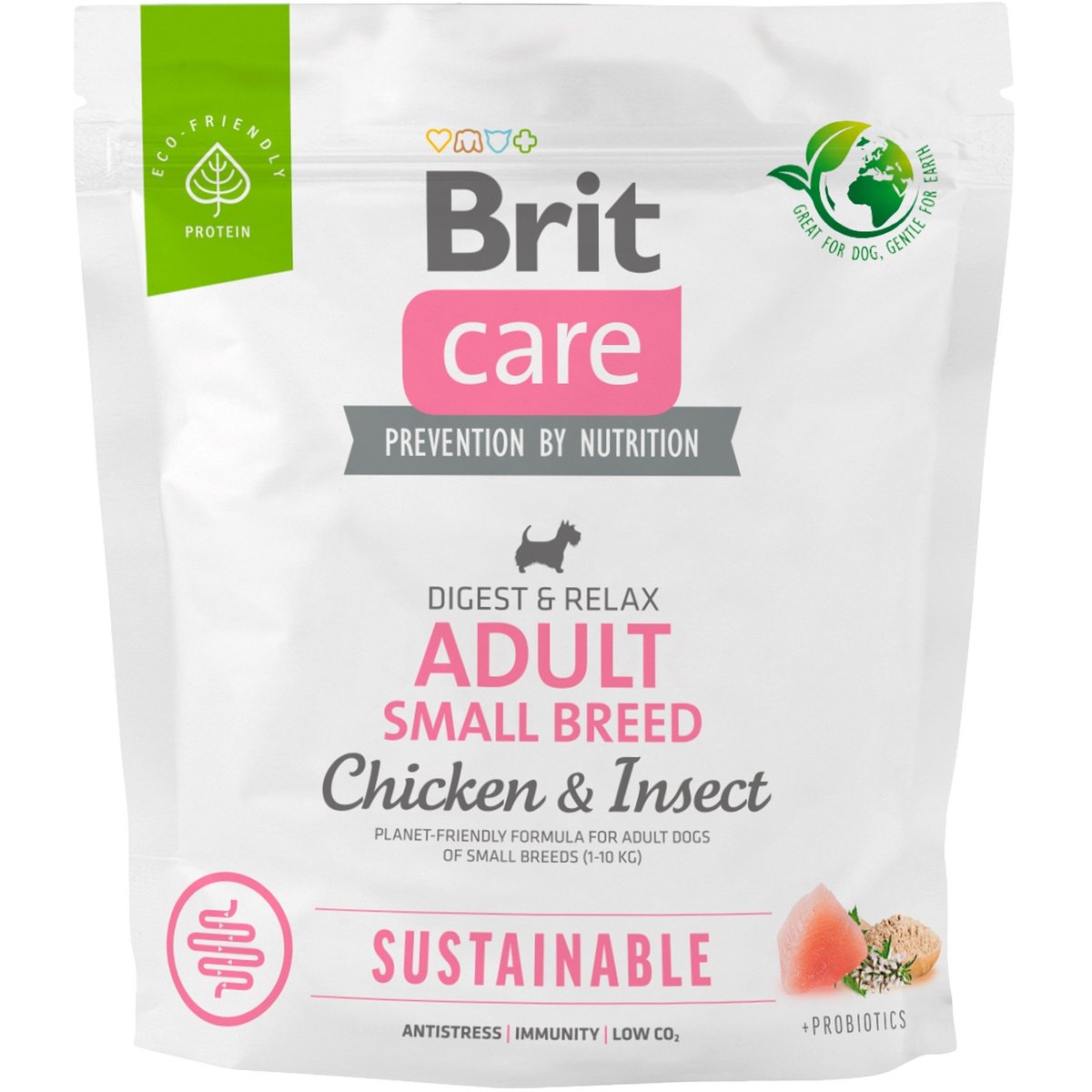 Brit Care Sustainable Adult Small Breed Chicken & Insect pro psy