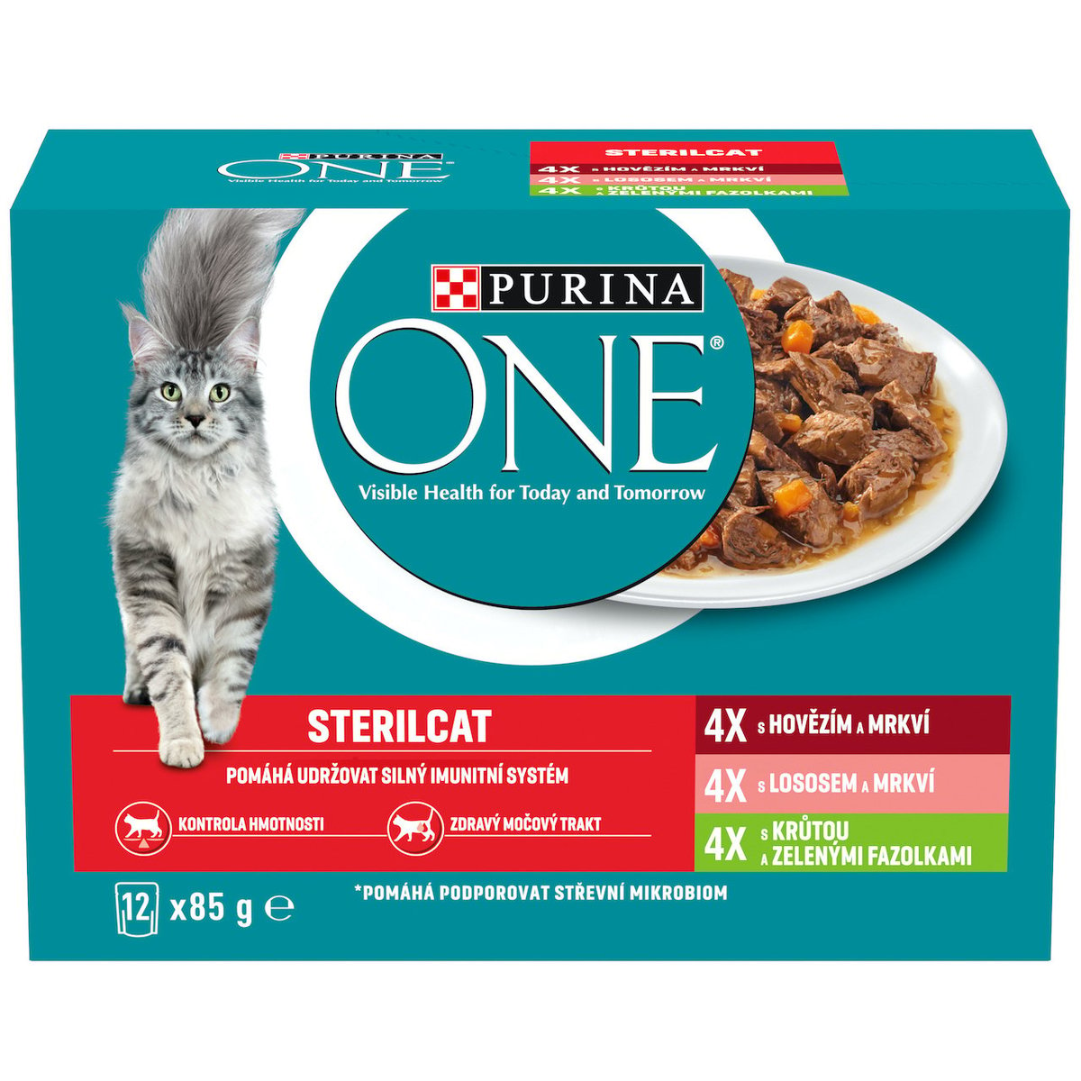 Purina ONE Sterilcat výběr ve šťávě pro kočky (12×85 g)