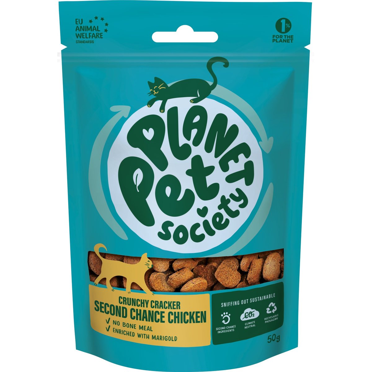 Planet Pet Society Crunchy Cracker pamlsky pro kočky s kuřecím masem