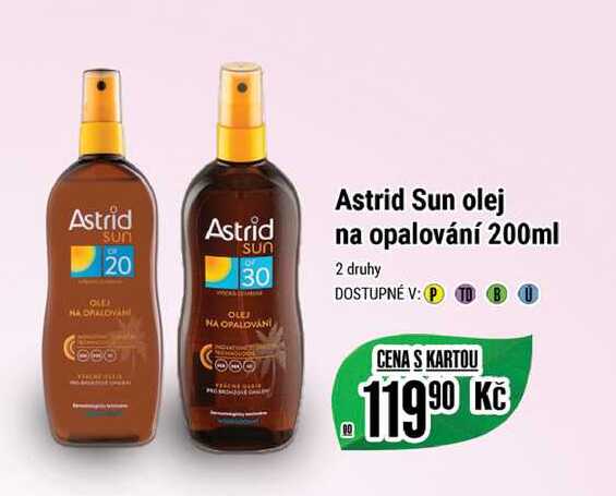 Astrid Sun olej na opalování 200ml 
