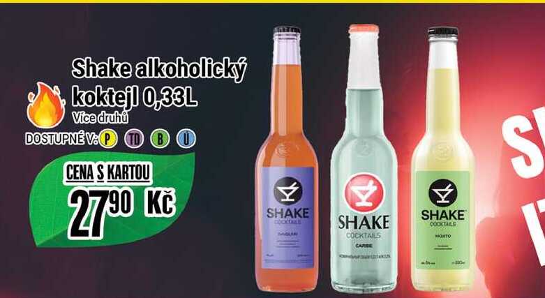 Shake alkoholický koktejl 0,33L  
