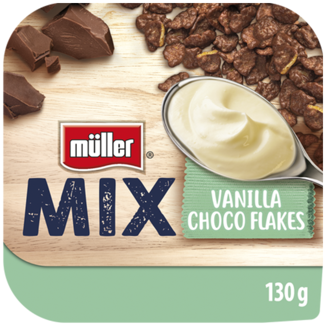 Müller MIX jogurt s čokoládovými vločkami (5,4%)
