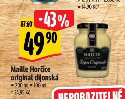   Maille Horčice original dijonská 200 ml  