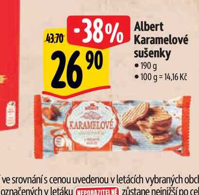   Albert Karamelové sušenky •190 g  v akci