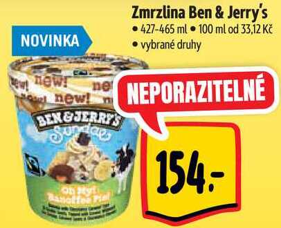 Zmrzlina Ben & Jerry's, 427-465 ml 