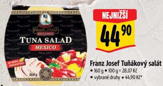 Franz Josef Tuňákový salát, 160 g 