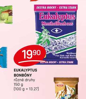 EUKALYPTUS BONBÓNY různé druhy 150 g 