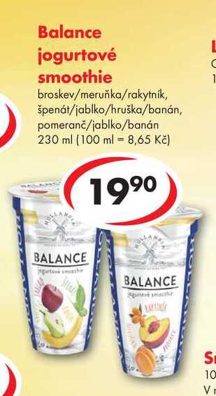 Balance jogurtové smoothie, 230 ml