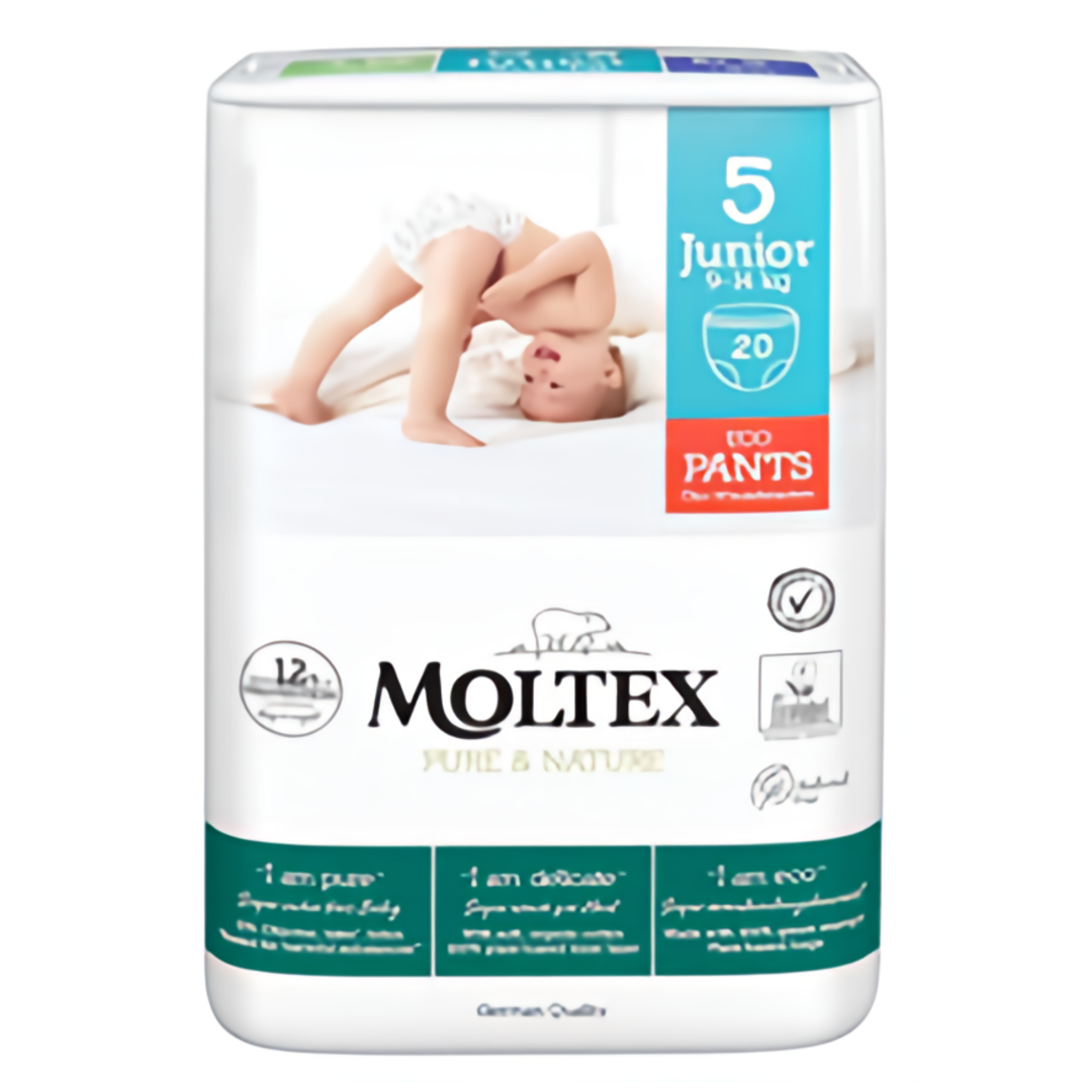 Moltex Pure & Nature Plenkové kalhotky Junior vel. 5 (9-14 kg)