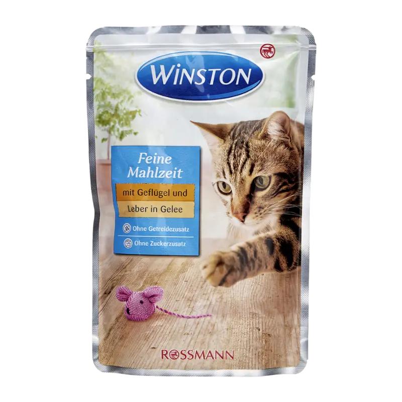 Winston Kapsička pro kočky drůbeží s játry v želé, 100 g