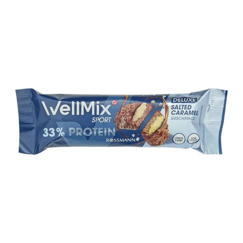 WellMix Proteinová tyčinka v čokoládě s příchutí slaný karamel, 45 g