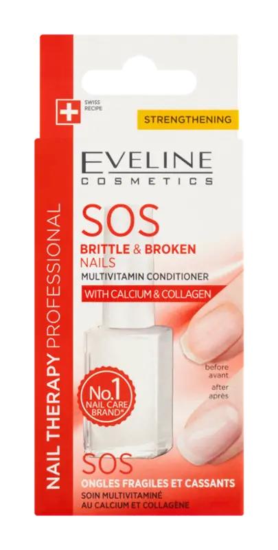Eveline Multivitaminový kondicionér Nail Therapy Professional SOS s vápníkem, 12 ml