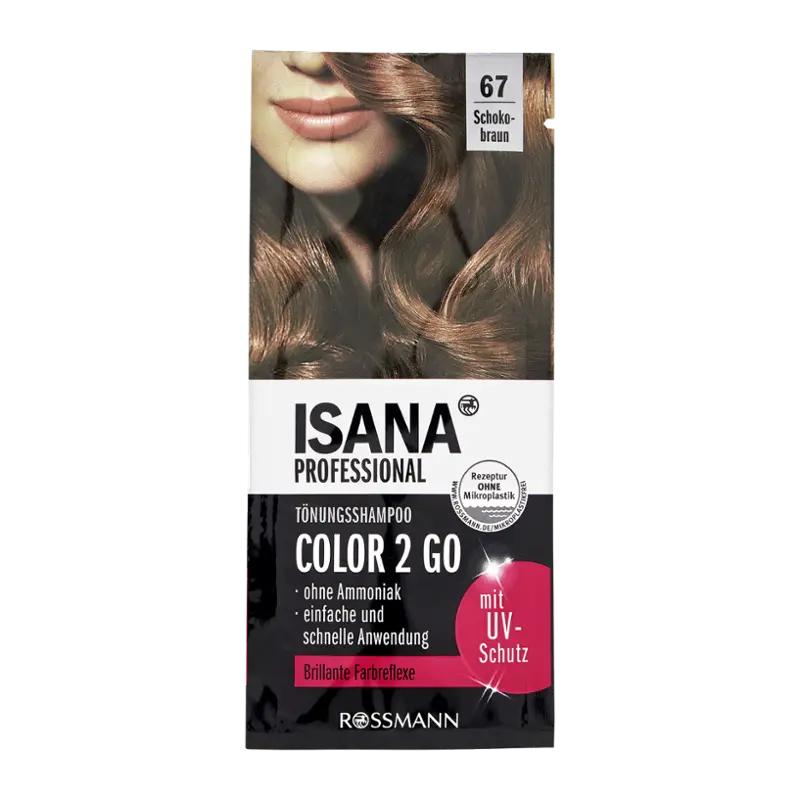 ISANA Professional Tónovací šampon Color 2 Go čokoládově hnědá, 14 ml