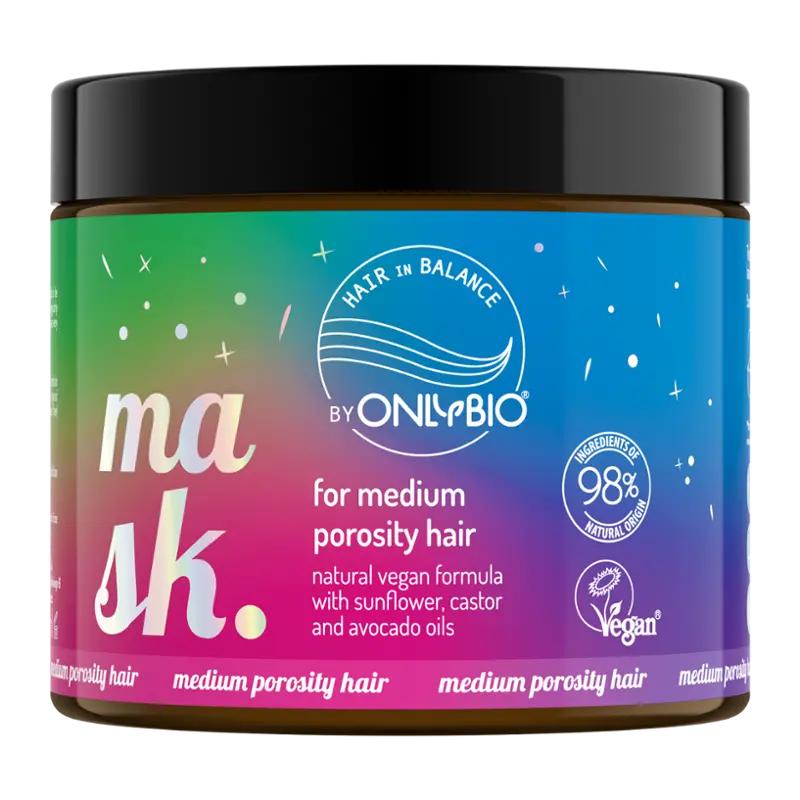 OnlyBio Maska pro vlasy se střední pórovitostí, 400 ml