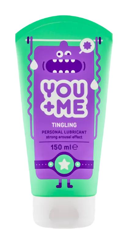 YOU & ME Lubrikační gel se stimulujícím účinkem Tingling, 150 ml