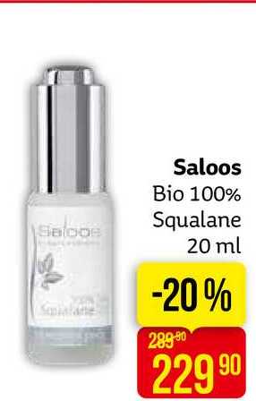 Saloos Bio 100% Squalane 20 ml 
